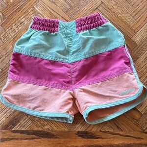 4Toddler Patagonia Pink and Orange Athletic Shorts Lightweight Colorblock Design